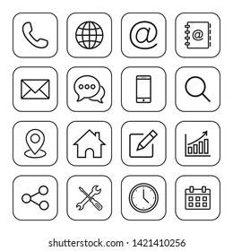 Web icon set. Set of web icon symbol vector. for web computer and mobile