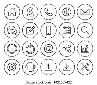 Web icon set. Set of web icon symbol vector. for web computer and mobile