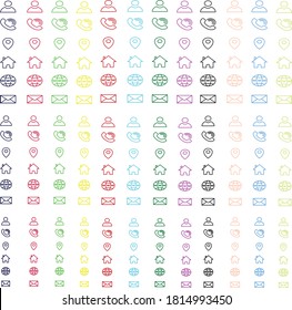 Web icon set symbol vector, website icon set. for web computer and mobile. . symbol for web site Computer and mobile vector. All symbol 198 and different sizes