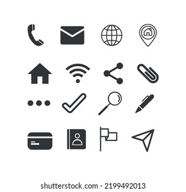 Web icon set. Set of web icon symbol vector. computer and mobile icons