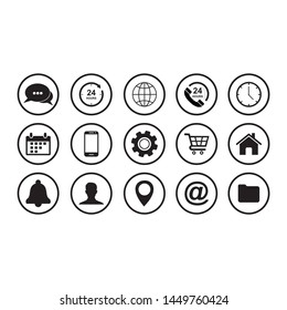 Web icon set symbol. Website set icon vector. for web computer and mobile