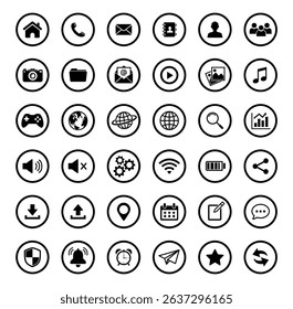 Web icon set symbol. Website set icon vector. for web computer and mobile phone