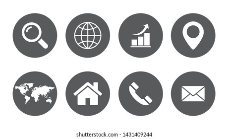 Web icon set symbols vector