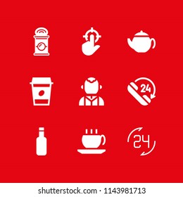 web icon set with teapot, can and irish vector icons for web and graphic design