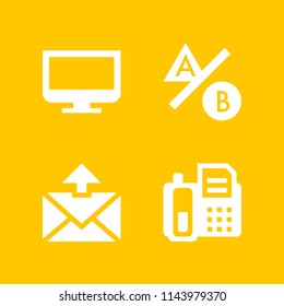 web icon set with telephone, email and computer vector icons for web and graphic design