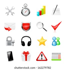 Web icon set. Vector 10 eps