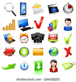 Web icon set. Vector