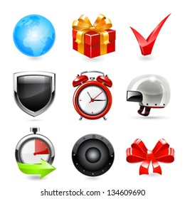 Web icon set. Vector
