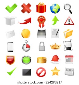 Web icon set. Vector