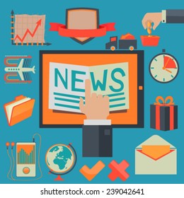 Web icon set. Vector