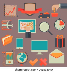 Web icon set. Vector