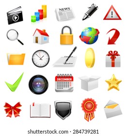 Web icon set. Vector
