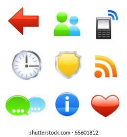 Web icon set. Vector