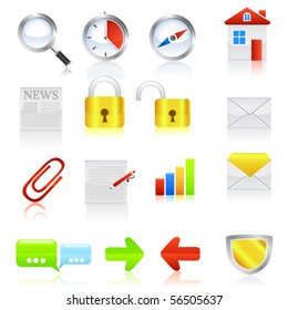 Web icon set. Vector