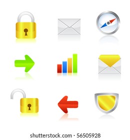 Web icon set. Vector