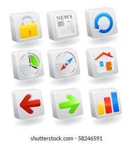 Web icon set. Vector