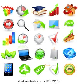 Web icon set. Vector