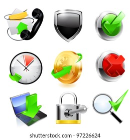 Web icon set. Vector