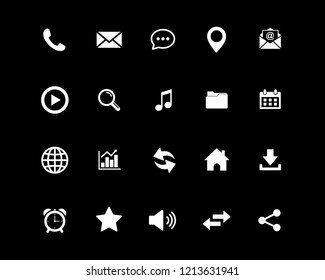 Web icon set vector, Contact us icons vector. for web computer and mobile
