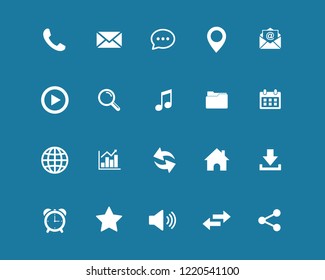 Web icon set vector, Contact us icons vector. for web computer and mobile