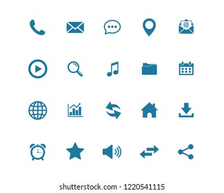 Web icon set vector, Contact us icons vector. for web computer and mobile