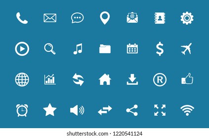 Web icon set vector, Contact us icons vector. for web computer and mobile