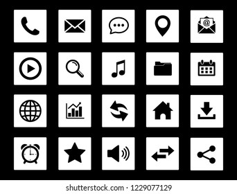 Web icon set vector, Contact us icons vector. for web computer and mobile