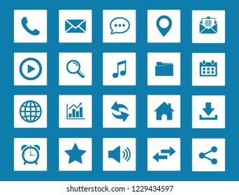 Web icon set vector, Contact us icons vector