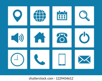 Web icon set vector, Contact us icons vector. for web computer and mobile