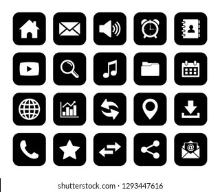 Web icon set vector, contact us Icon set vector. for web computer and mobile