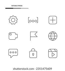 Web Icon Set Vector Design. 