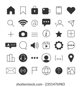 Web Icon Set Vector Design.