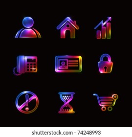 Web icon set - vector design.