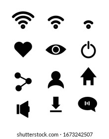 Websymbol-Set, Vektorillustration-Illustration auf weißem Hintergrund