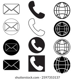 Web icon set vector illustration