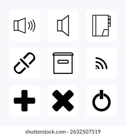 Web icon set. vector icon illustration