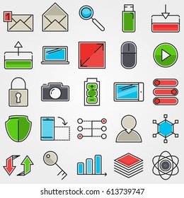 Web Icon Set Vector Shapes