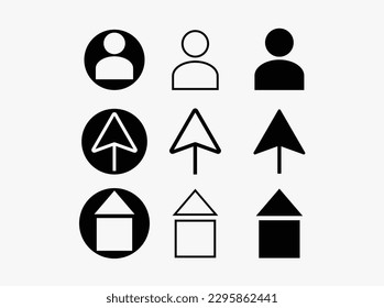 web icon set vector sign symbol of contact us
