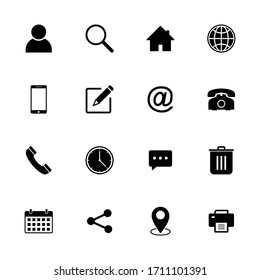 Web icon set, website icon, Contact us icon. vector design