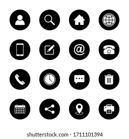 Web-Icon-Set, Kontaktieren Sie uns Symbol Vektorillustration
