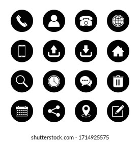 Conjuntos de iconos web, diseño vectorial de icono de sitio web