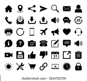 Web icon set, website icon, Contact us icon vector