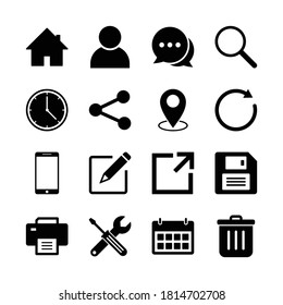 Web icon set, website icon, Contact us icon vector