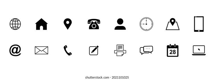  conjunto de iconos web, conjunto de iconos de sitio web, nos de contacto iconos, ilustración de símbolo vector