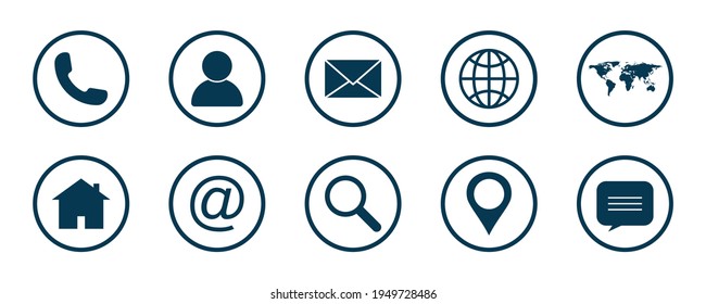 Web icon set. Website icon vector isolated on white background. Communication icon symbol