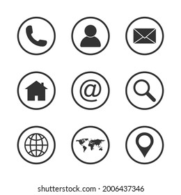 Web icon set. Website icon vector isolated on white background. Communication icon symbol