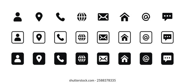 Web icon set. Website set icon vector. for computer and mobile. Set of vector icons for web