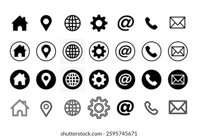 Web icon set. Website set icon vector. for computer and mobile.