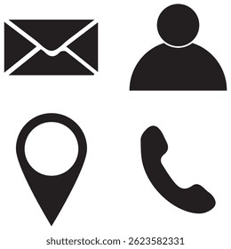 Web icon set. Website set icon vector. for computer and mobile. Business card icons. Contact us line icons. Communication information icon symbol, sign . Editable stroke. Vector illustration