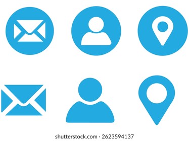 Web icon set. Website set icon vector. for computer and mobile. Business card icons. Contact us line icons. Communication information icon symbol, sign . Editable stroke. Vector illustration